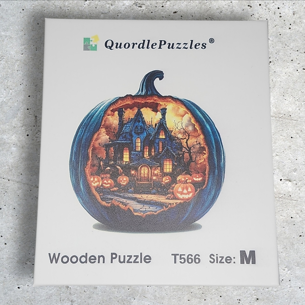 🆕️ QUORDLE PUZZLE 3D Haunted House Pumpkin Wooden Jigsaw Puzzle